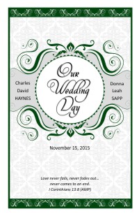 Wedding Program Cover Template 13C - Version 1